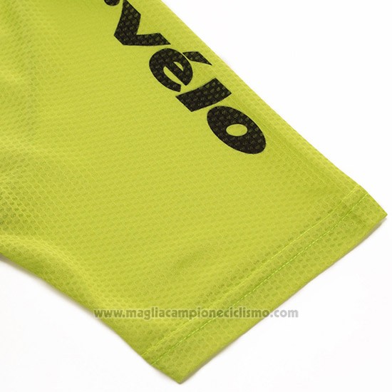 2018 Abbigliamento Ciclismo Cervelo Verde e Nero Manica Corta e Salopette